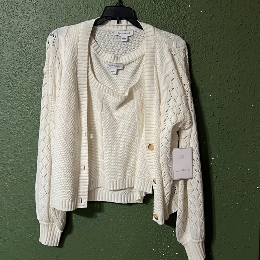 Knitted sweater and matching top